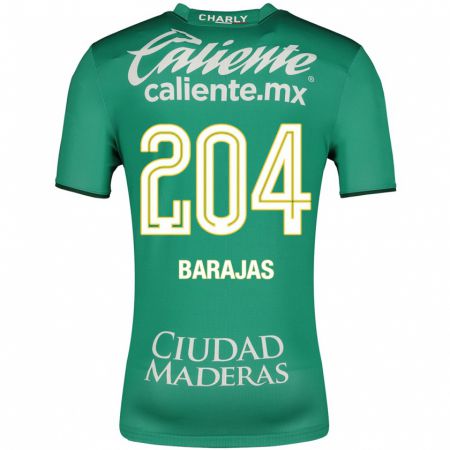 Kandiny Férfi Víctor Barajas #204 Zöld Hazai Jersey 2023/24 Mez Póló Ing