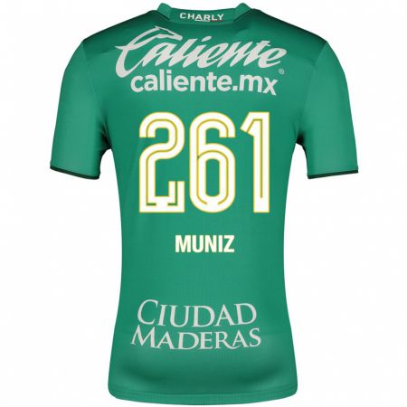 Kandiny Férfi César Muñiz #261 Zöld Hazai Jersey 2023/24 Mez Póló Ing