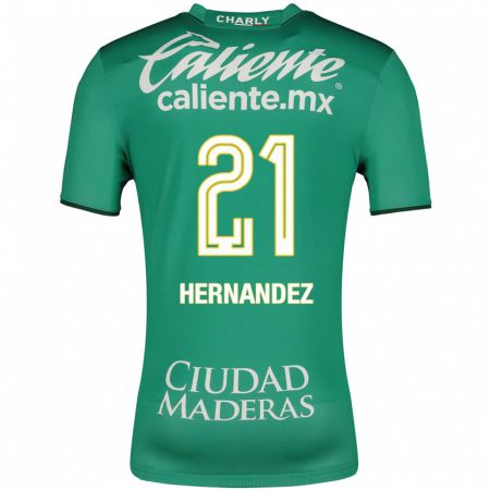 Kandiny Férfi Alexa Hernández #21 Zöld Hazai Jersey 2023/24 Mez Póló Ing