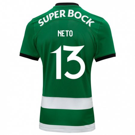 Kandiny Férfi Luís Neto #13 Zöld Hazai Jersey 2023/24 Mez Póló Ing