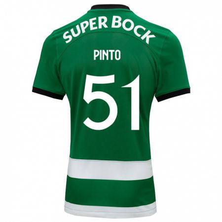 Kandiny Férfi Diogo Pinto #51 Zöld Hazai Jersey 2023/24 Mez Póló Ing