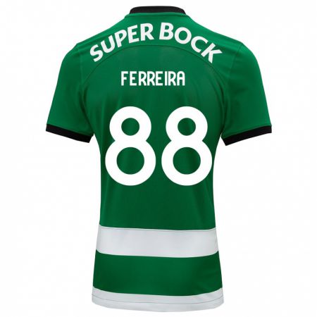 Kandiny Férfi Tiago Ferreira #88 Zöld Hazai Jersey 2023/24 Mez Póló Ing
