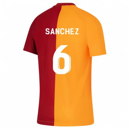 Kandiny Férfi Davinson Sánchez #6 Narancs Hazai Jersey 2023/24 Mez Póló Ing
