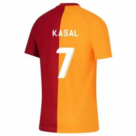 Kandiny Férfi Yasin Kasal #7 Narancs Hazai Jersey 2023/24 Mez Póló Ing