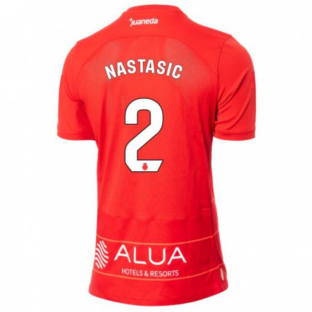 Kandiny Férfi Matija Nastasic #2 Piros Hazai Jersey 2023/24 Mez Póló Ing