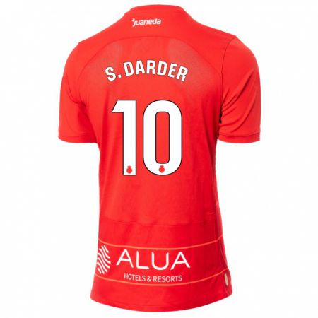 Kandiny Férfi Sergi Darder #10 Piros Hazai Jersey 2023/24 Mez Póló Ing