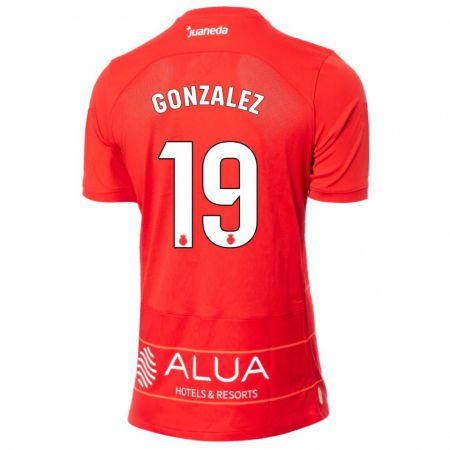 Kandiny Férfi Adrià González #19 Piros Hazai Jersey 2023/24 Mez Póló Ing