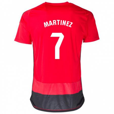 Kandiny Férfi Gabri Martínez #7 Piros Fekete Hazai Jersey 2023/24 Mez Póló Ing