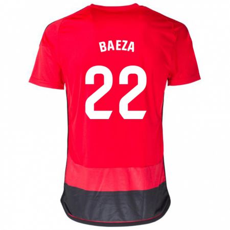 Kandiny Férfi Miguel Baeza #22 Piros Fekete Hazai Jersey 2023/24 Mez Póló Ing