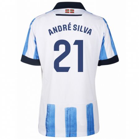 Kandiny Férfi André Silva #21 Kék Fehér Hazai Jersey 2023/24 Mez Póló Ing