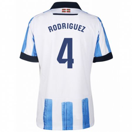 Kandiny Férfi Peru Rodríguez #4 Kék Fehér Hazai Jersey 2023/24 Mez Póló Ing