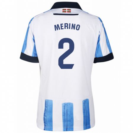 Kandiny Férfi Jon Merino #2 Kék Fehér Hazai Jersey 2023/24 Mez Póló Ing