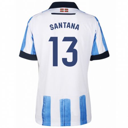 Kandiny Férfi Olatz Santana #13 Kék Fehér Hazai Jersey 2023/24 Mez Póló Ing