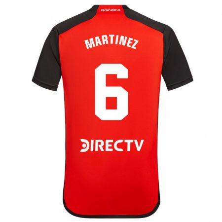 Kandiny Férfi David Martínez #6 Piros Idegenbeli Jersey 2023/24 Mez Póló Ing