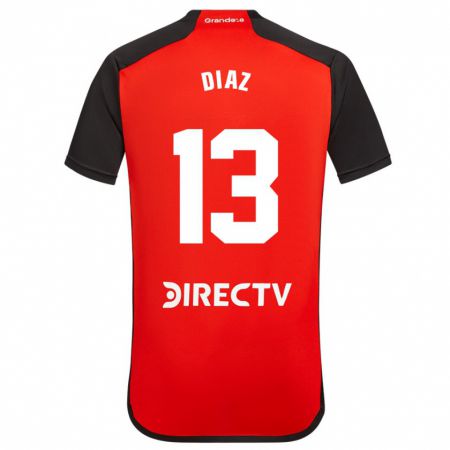 Kandiny Férfi Enzo Díaz #13 Piros Idegenbeli Jersey 2023/24 Mez Póló Ing