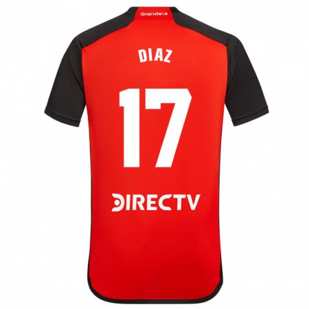 Kandiny Férfi Paulo Díaz #17 Piros Idegenbeli Jersey 2023/24 Mez Póló Ing
