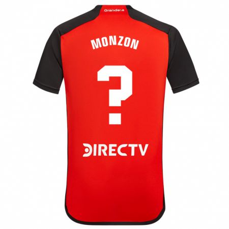 Kandiny Férfi Lucas Monzón #0 Piros Idegenbeli Jersey 2023/24 Mez Póló Ing