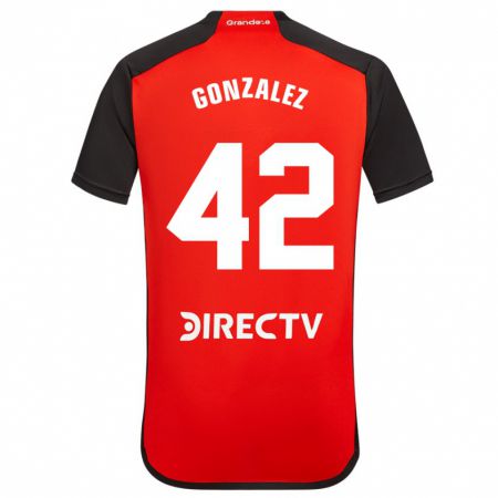 Kandiny Férfi Alexis González #42 Piros Idegenbeli Jersey 2023/24 Mez Póló Ing