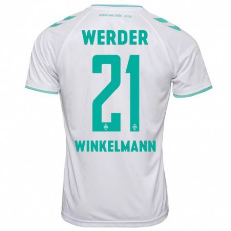 Kandiny Férfi Till Winkelmann #21 Fehér Idegenbeli Jersey 2023/24 Mez Póló Ing