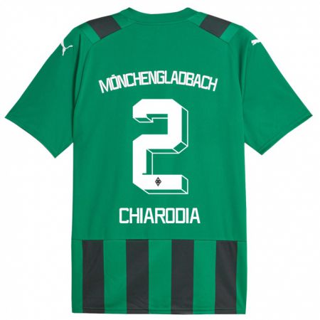 Kandiny Férfi Fabio Chiarodia #2 Fekete Zöld Idegenbeli Jersey 2023/24 Mez Póló Ing