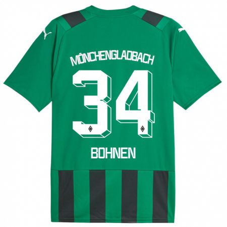 Kandiny Férfi Bohnen #34 Fekete Zöld Idegenbeli Jersey 2023/24 Mez Póló Ing