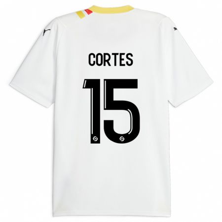 Kandiny Férfi Óscar Cortés #15 Fekete Idegenbeli Jersey 2023/24 Mez Póló Ing