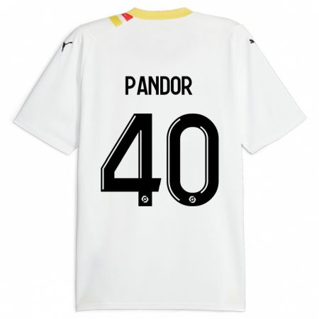 Kandiny Férfi Yannick Pandor #40 Fekete Idegenbeli Jersey 2023/24 Mez Póló Ing