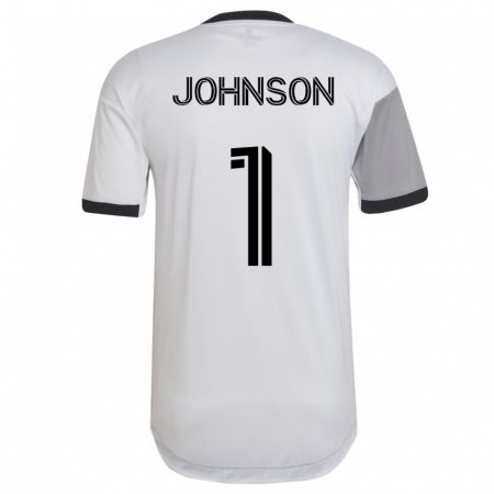 Kandiny Férfi Sean Johnson #1 Fehér Idegenbeli Jersey 2023/24 Mez Póló Ing