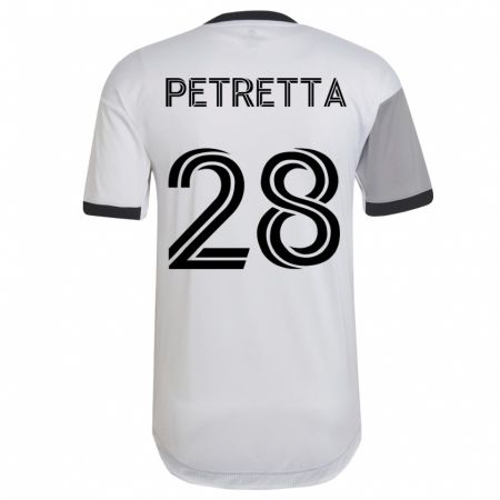 Kandiny Férfi Raoul Petretta #28 Fehér Idegenbeli Jersey 2023/24 Mez Póló Ing