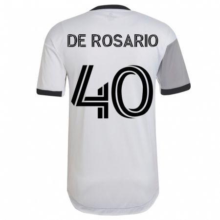 Kandiny Férfi Adisa De Rosario #40 Fehér Idegenbeli Jersey 2023/24 Mez Póló Ing