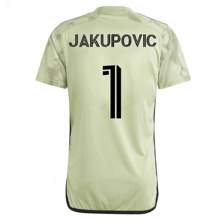 Kandiny Férfi Eldin Jakupović #1 Zöld Idegenbeli Jersey 2023/24 Mez Póló Ing