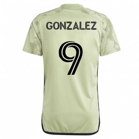 Kandiny Férfi Mario González #9 Zöld Idegenbeli Jersey 2023/24 Mez Póló Ing