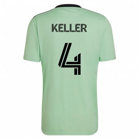 Kandiny Férfi Kipp Keller #4 Világos Zöld Idegenbeli Jersey 2023/24 Mez Póló Ing