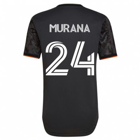Kandiny Férfi Mujeeb Murana #24 Fekete Idegenbeli Jersey 2023/24 Mez Póló Ing
