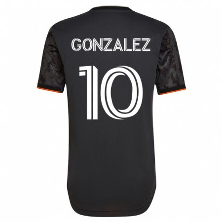 Kandiny Férfi Yair González #10 Fekete Idegenbeli Jersey 2023/24 Mez Póló Ing