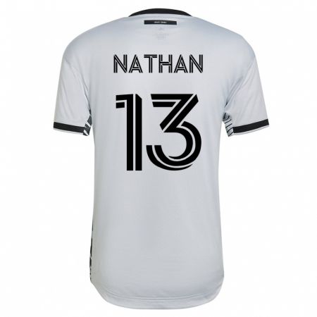 Kandiny Férfi Nathan #13 Fehér Idegenbeli Jersey 2023/24 Mez Póló Ing