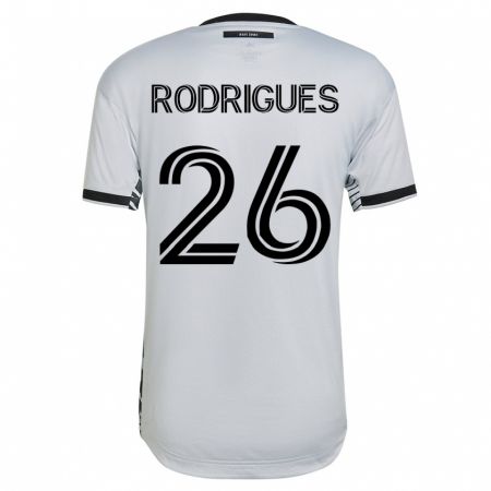 Kandiny Férfi Rodrigues #26 Fehér Idegenbeli Jersey 2023/24 Mez Póló Ing
