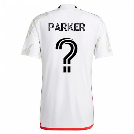 Kandiny Férfi Isaiah Parker #0 Fehér Idegenbeli Jersey 2023/24 Mez Póló Ing