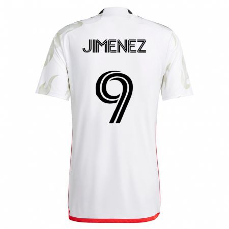 Kandiny Férfi Jesús Jiménez #9 Fehér Idegenbeli Jersey 2023/24 Mez Póló Ing