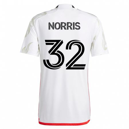 Kandiny Férfi Nolan Norris #32 Fehér Idegenbeli Jersey 2023/24 Mez Póló Ing