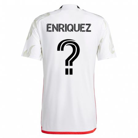 Kandiny Férfi Fabian Enriquez #0 Fehér Idegenbeli Jersey 2023/24 Mez Póló Ing