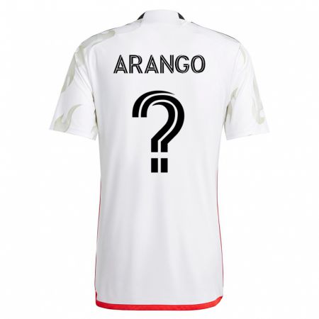 Kandiny Férfi Nicolas Arango #0 Fehér Idegenbeli Jersey 2023/24 Mez Póló Ing