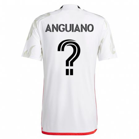 Kandiny Férfi Adrian Anguiano #0 Fehér Idegenbeli Jersey 2023/24 Mez Póló Ing