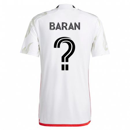 Kandiny Férfi Daniel Baran #0 Fehér Idegenbeli Jersey 2023/24 Mez Póló Ing