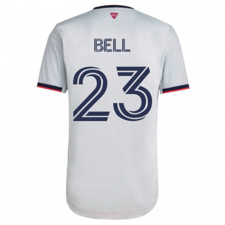 Kandiny Férfi Jon Bell #23 Fehér Idegenbeli Jersey 2023/24 Mez Póló Ing