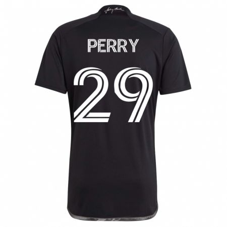 Kandiny Férfi Nebiyou Perry #29 Fekete Idegenbeli Jersey 2023/24 Mez Póló Ing