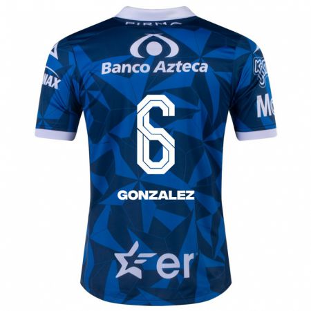 Kandiny Férfi Pablo González #6 Kék Idegenbeli Jersey 2023/24 Mez Póló Ing