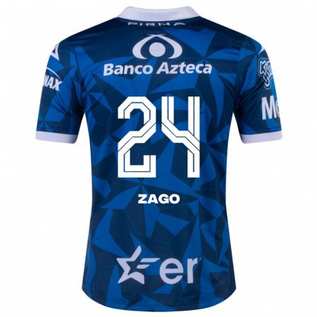 Kandiny Férfi Diego Zago #24 Kék Idegenbeli Jersey 2023/24 Mez Póló Ing