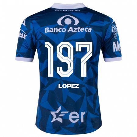 Kandiny Férfi Sebastián López #197 Kék Idegenbeli Jersey 2023/24 Mez Póló Ing