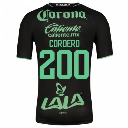 Kandiny Férfi Mario Cordero #200 Fekete Idegenbeli Jersey 2023/24 Mez Póló Ing